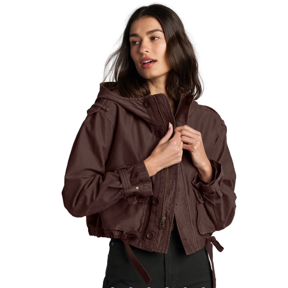New Rowan Finnian Hooded Utility Jacket - Mountain Ridge Brown - M - Picture 3 of 17